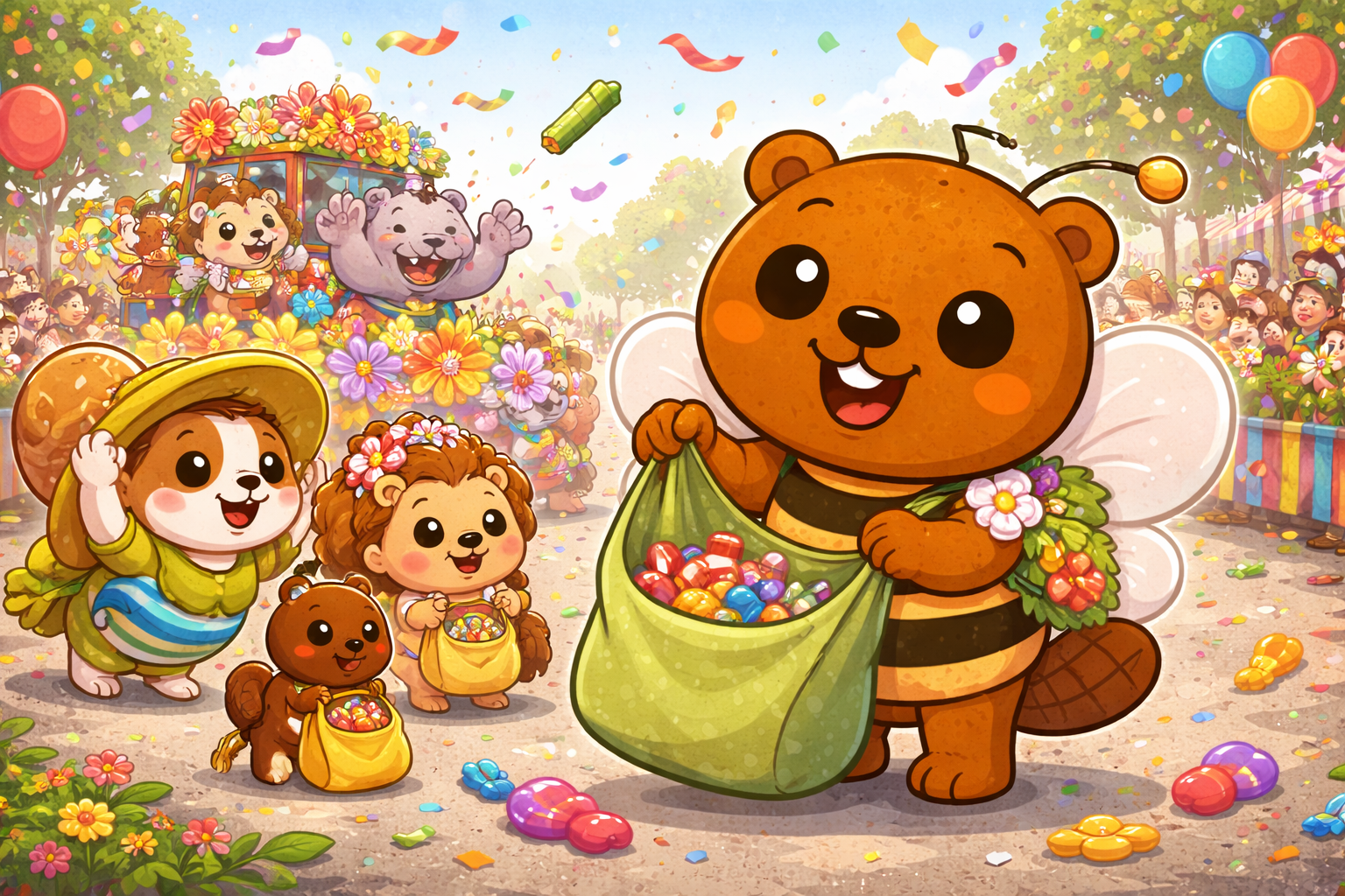 🎭🍬 Bebi BergBiber und der bunte Karnevalszug