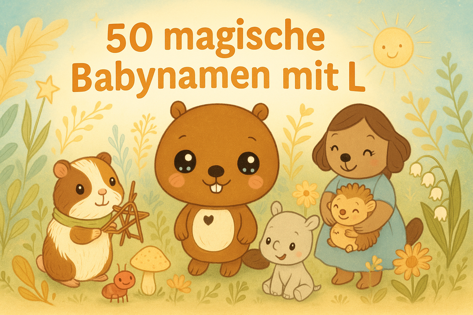 🌙 50 magische Babynamen mit L – mit Bedeutung, Planet, Pflanze & Krafttier