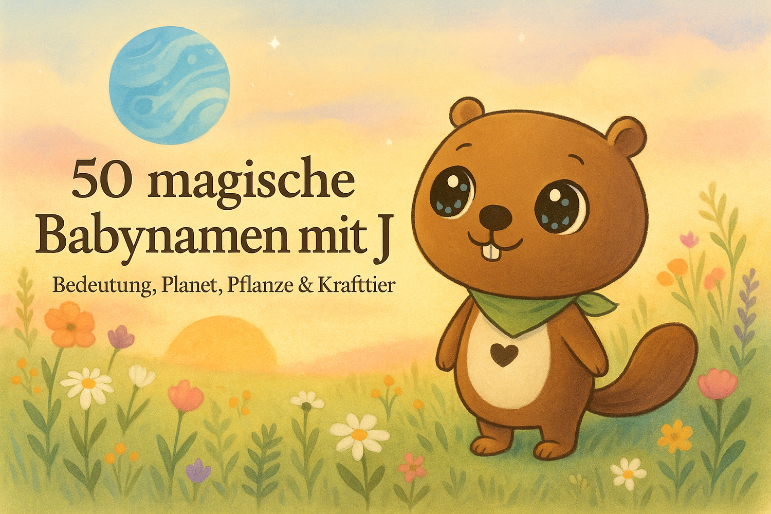 🌌 50 zauberhafte Babynamen mit J: Bedeutung, Himmelszuordnung, Pflanzenkraft & Energietiere