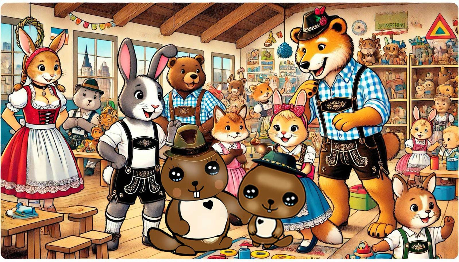 Bebi BergBiber feiert das Oktoberfest im Kindergarten