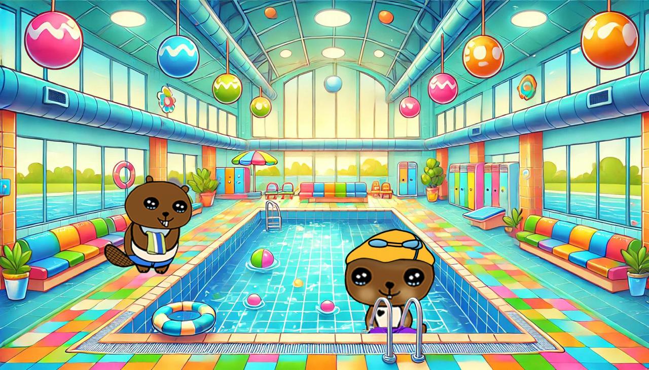 Bebi BergBiber und das erste Schwimmtraining