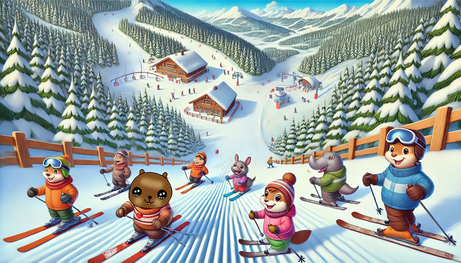 Bebi fährt Ski