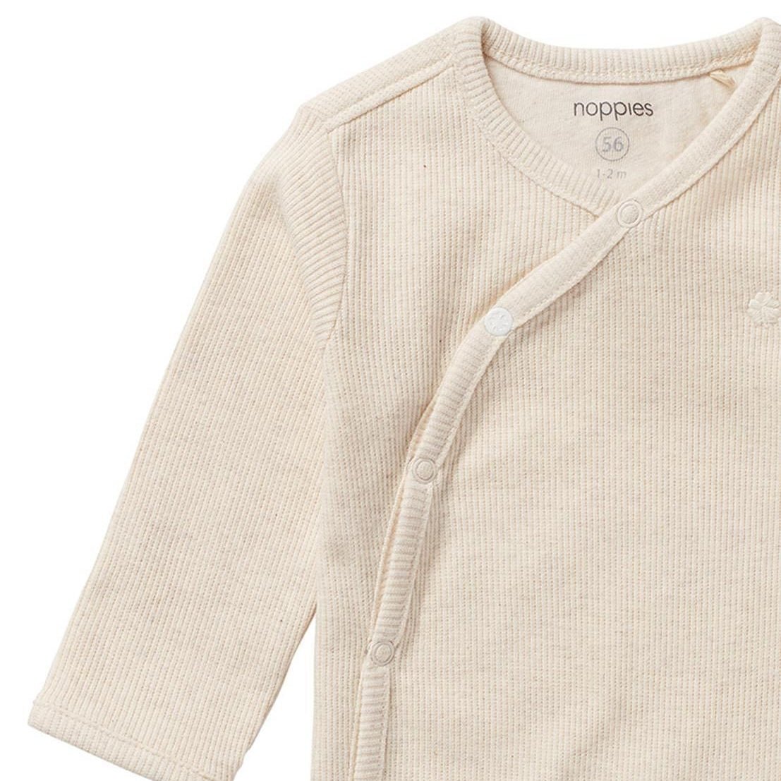 Noppies Strampler Nevis – Oatmeal Melange – Detail #Farbe_Oatmeal Melange