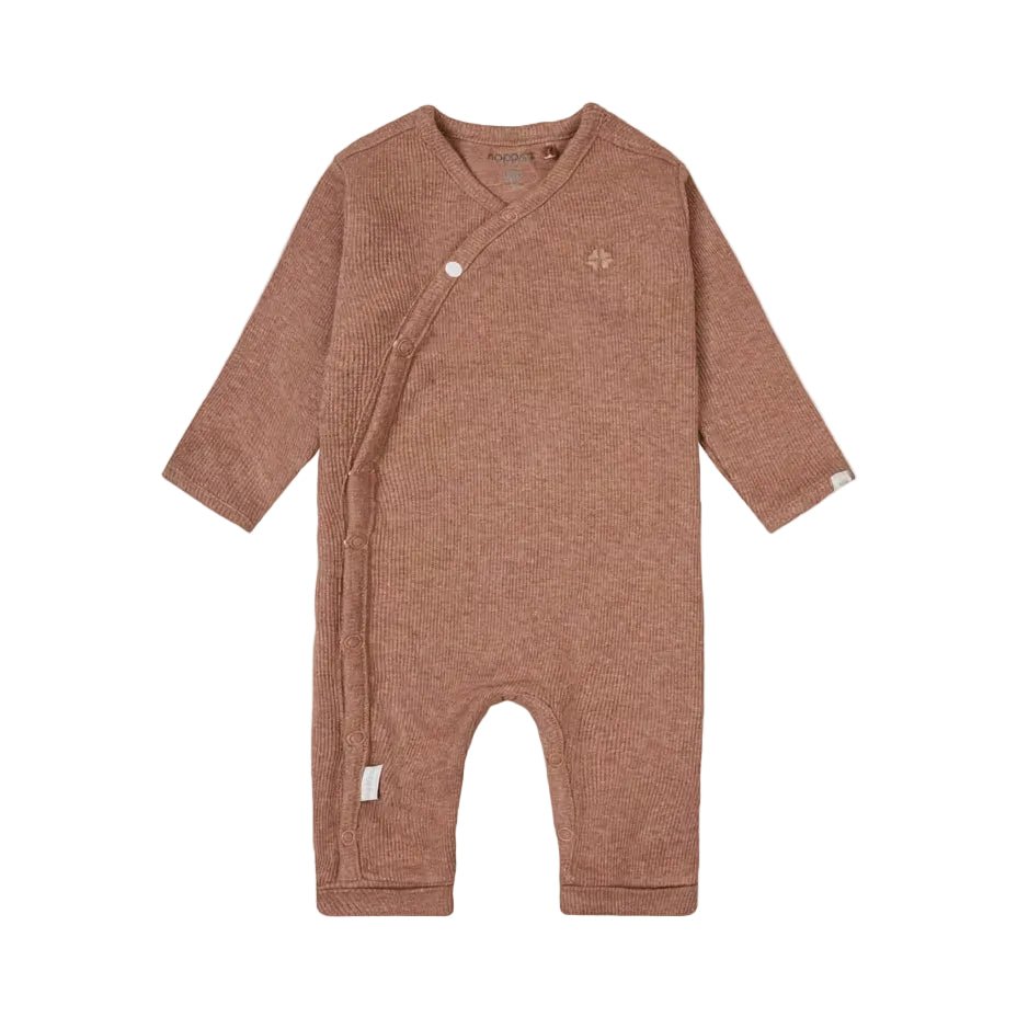 Noppies Strampler Nevis – Cafe Au Lait Melange – Vorderansicht #Farbe_Cafe Au Lait Melange