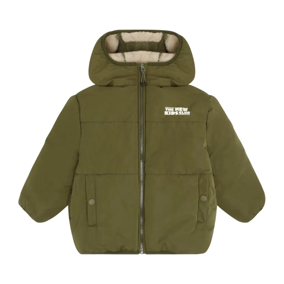 Noppies Wendejacke mit Teddyfleece – Dark Olive