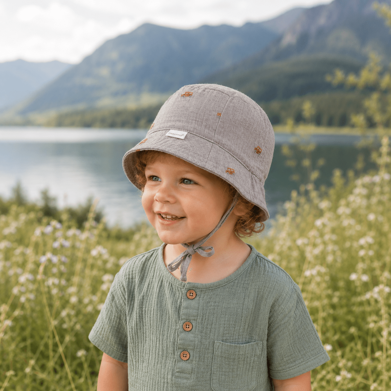 Baby-Sonnenhut aus Musselin - BergBiber GmbH