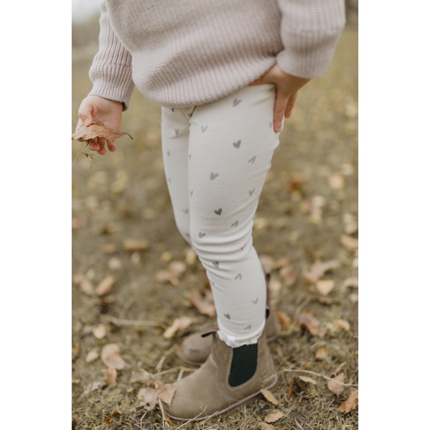 Bio-Baumwoll-Leggings „Hearts“ mit Schleife – Ansicht 5