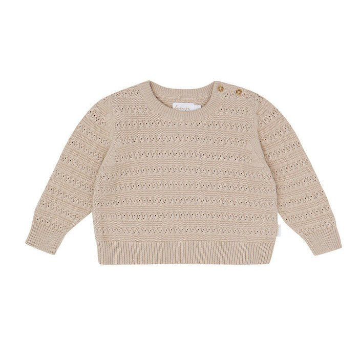 Chunky-Strickpullover „Dusty Rose“ – Freisteller auf weißem Hintergrund