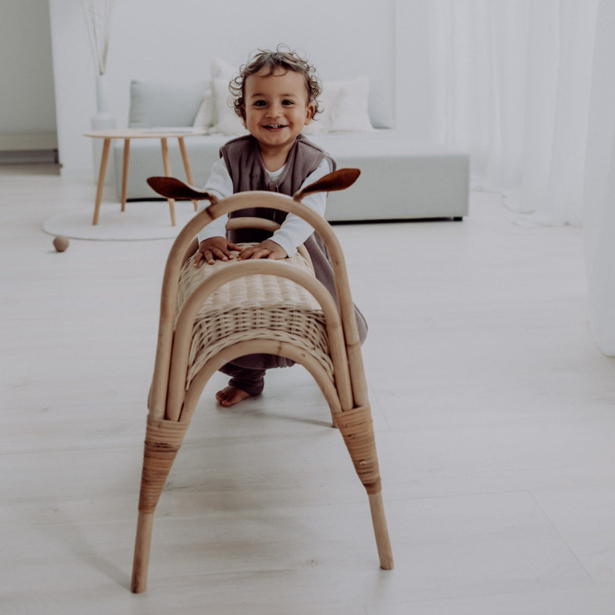 Schlafsack mit Umschlag-Fuß Essential Taupe – Detailansicht