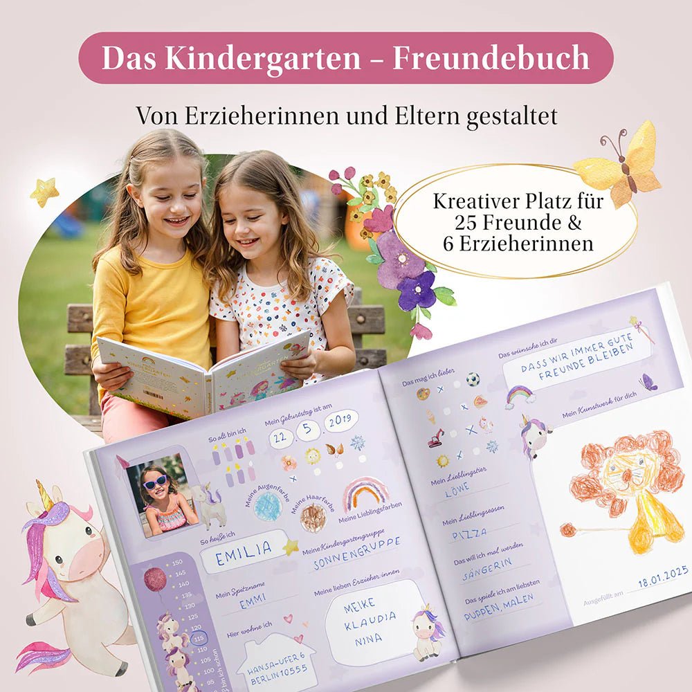 Freundebuch Kindergarten Einhorn - BergBiber GmbH