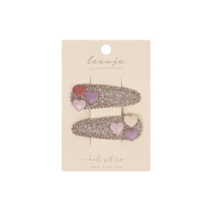 Hair Clips Glitter Heart Clips - Set of 2 - BergBiber GmbH