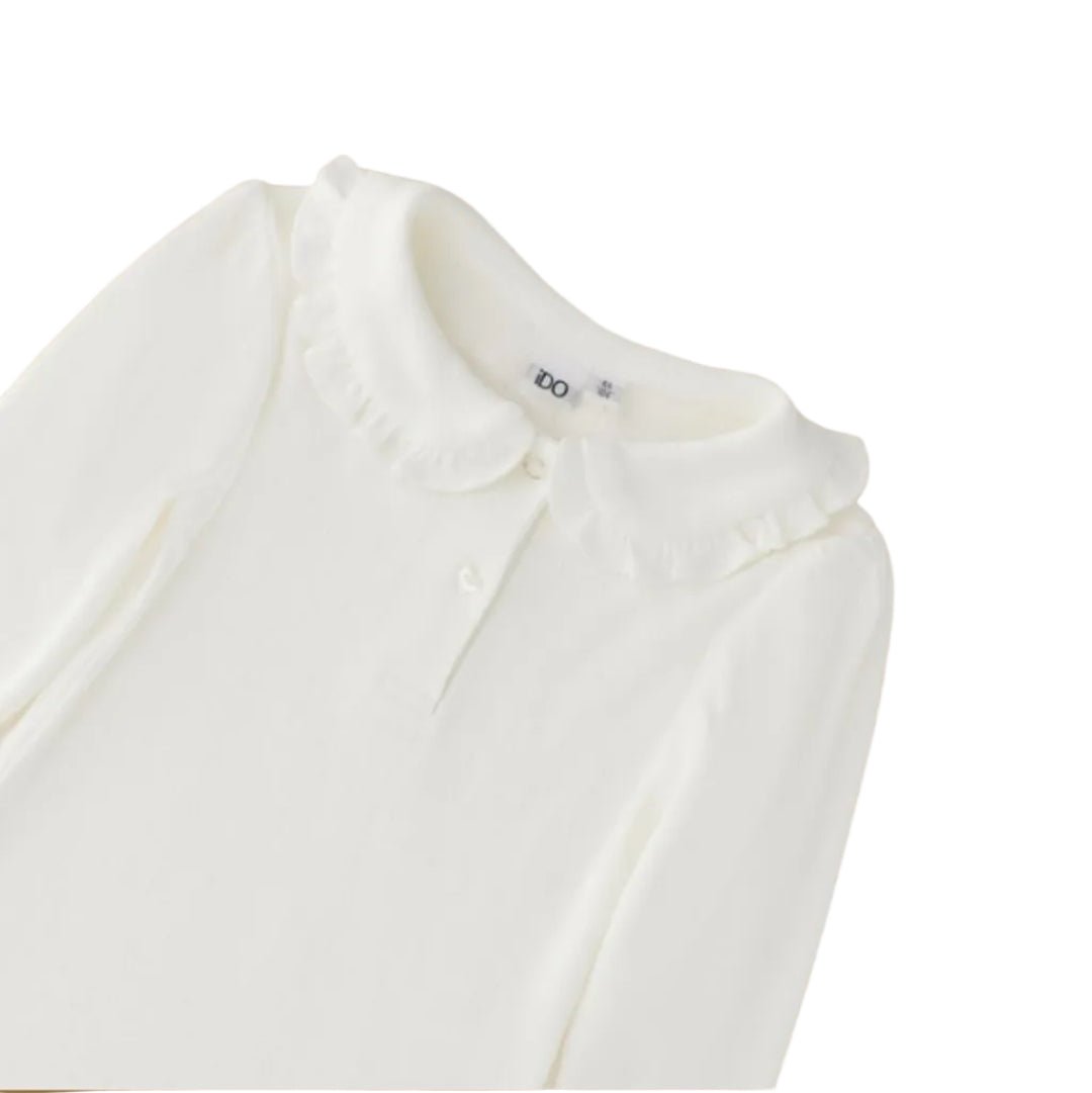 Langarmshirt mit Rüschenkragen
