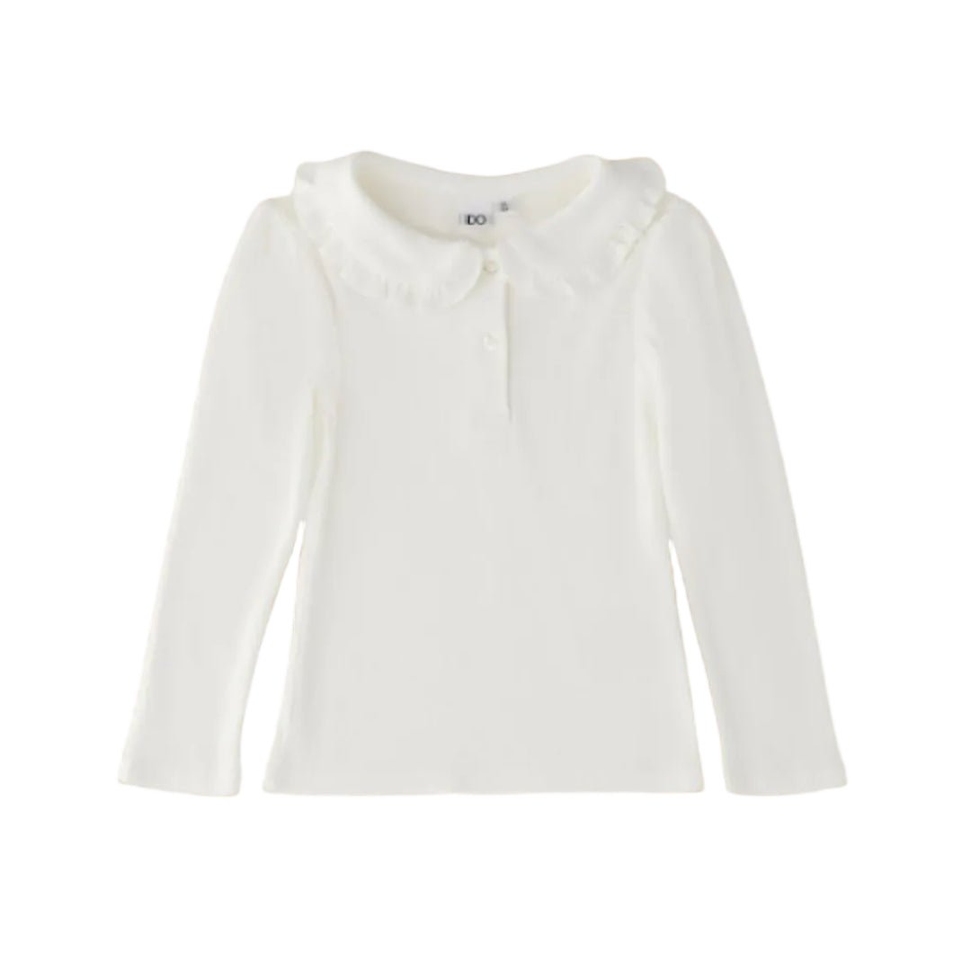 Langarmshirt mit Rüschenkragen