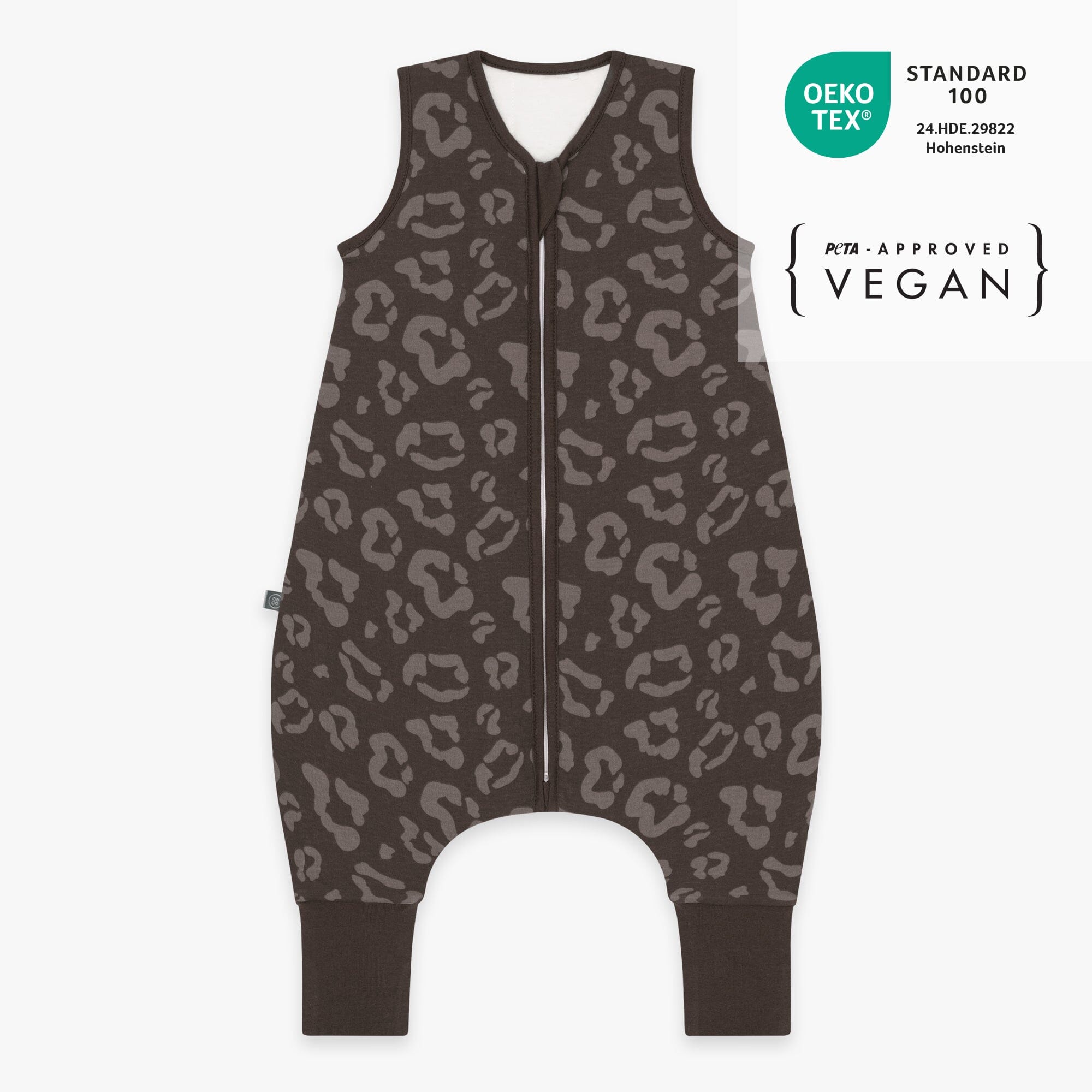 emma & noah Schlafsack mit Füßen 2.5 TOG Leo Chocolate – Produktansicht