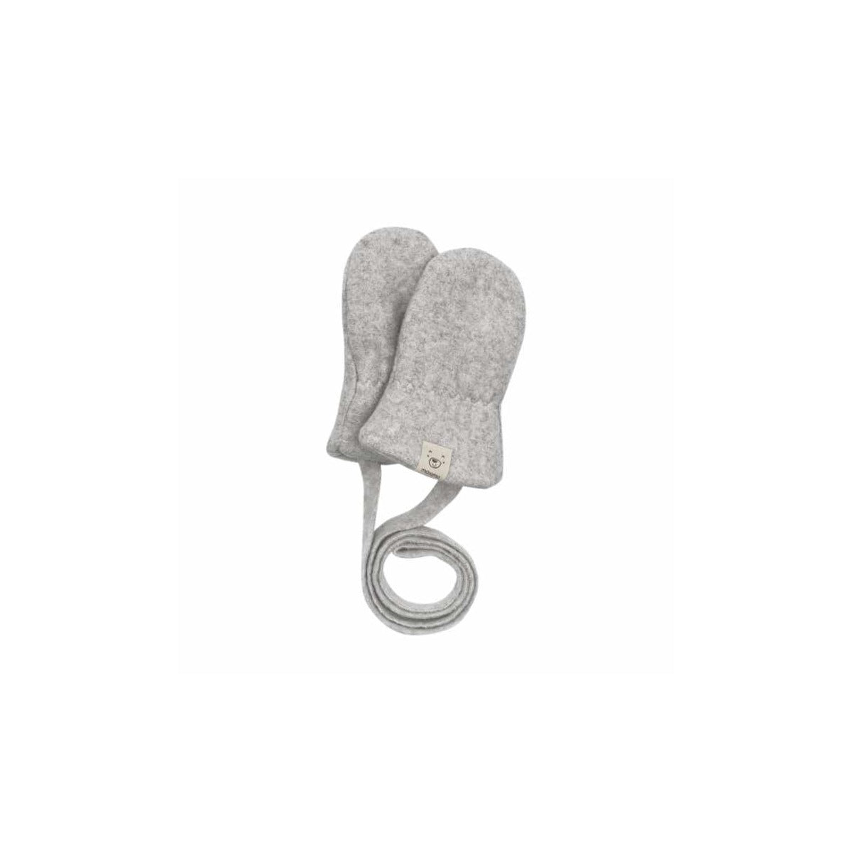 GOTS Baby-Fleecehandschuhe Graumeliert – Paaransicht