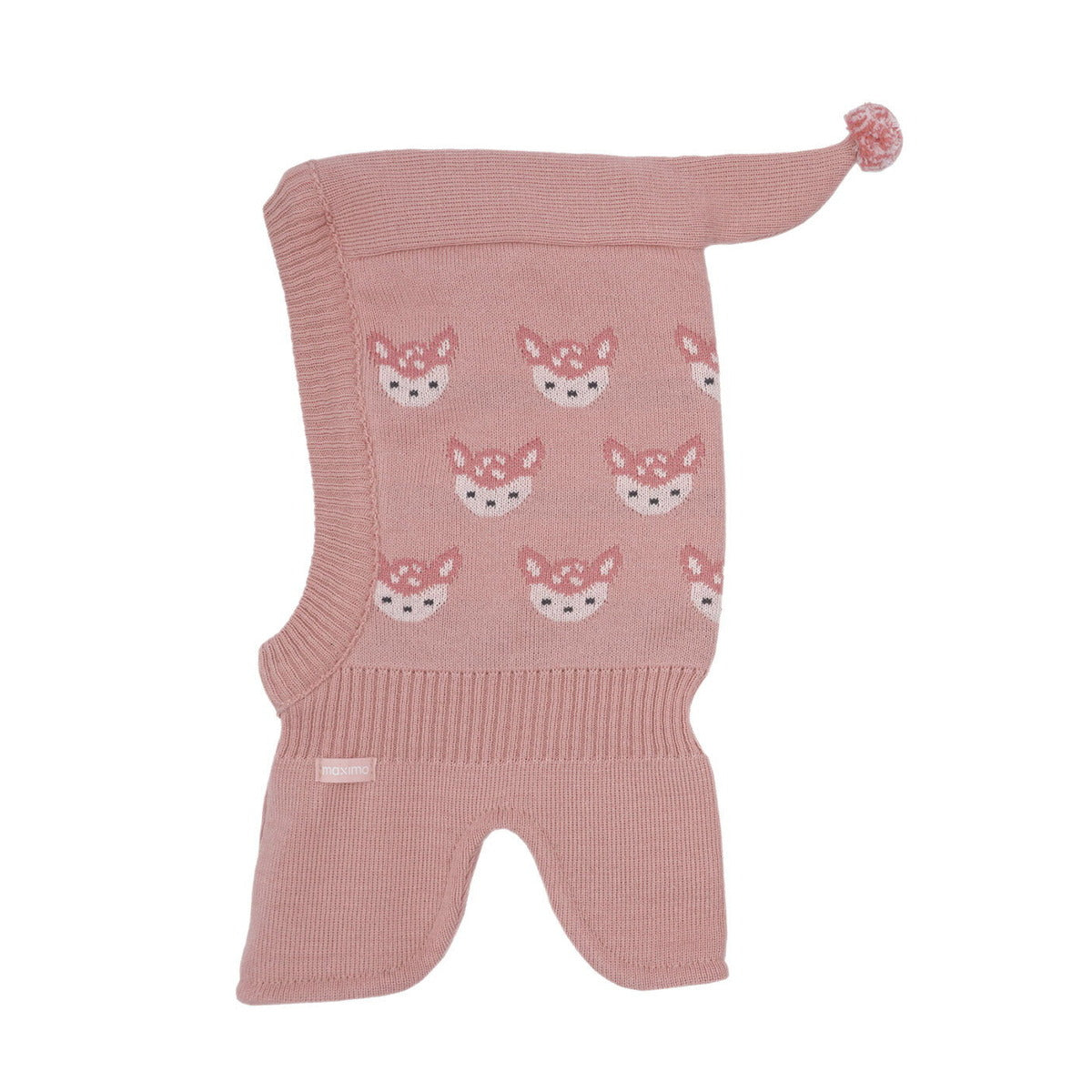 Mini-Schlupfmütze Reh Rose tan – Rückansicht