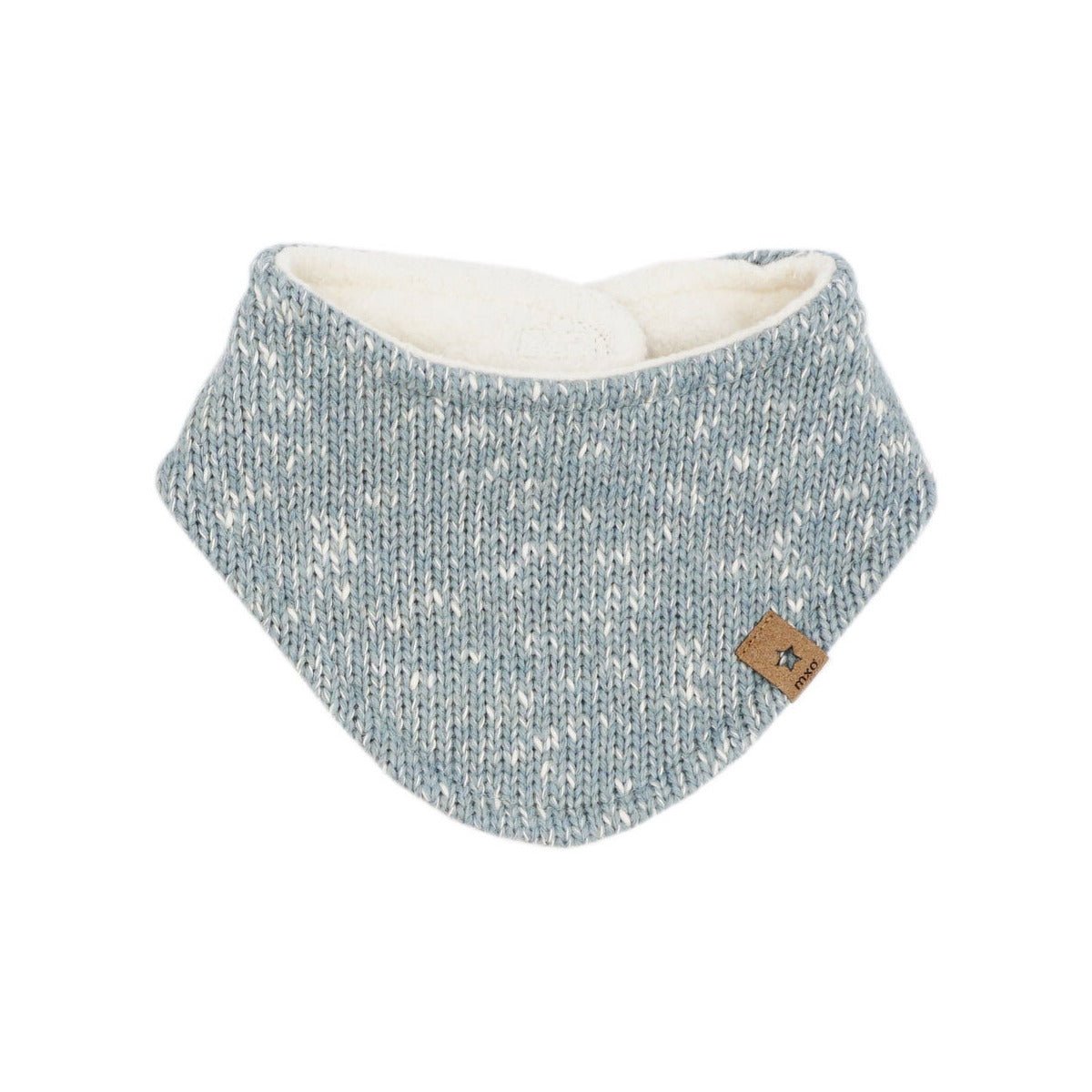 maximo Baby-Dreiecktuch mit Teddyfutter – Bluemeliert - BergBiber GmbH