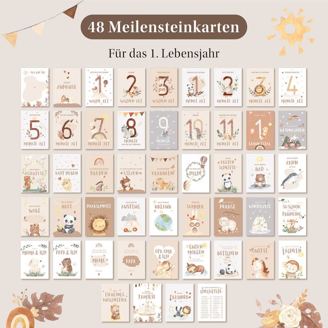 Meilensteinkarten Baby Boho - BergBiber GmbH