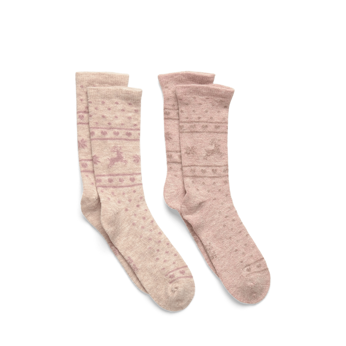 Minymo Winter-Wollsocken im 2er-Pack – Burnished Lilac – Packshot
