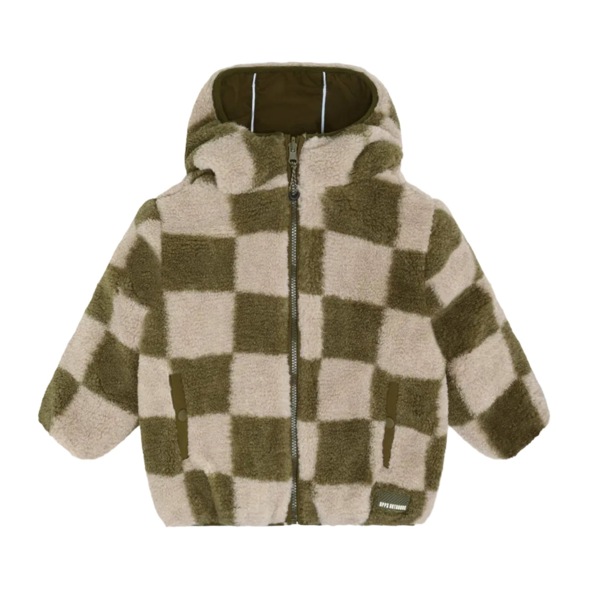 Noppies Wendejacke mit Teddyfleece – Dark Olive