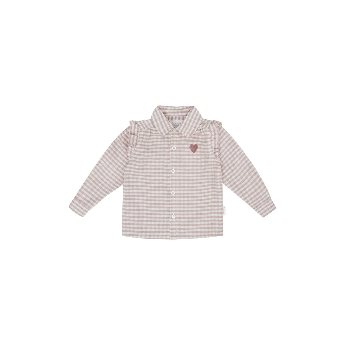 Popeline-Bluse mit Rüschendetails „Hearts“ – Produktansicht
