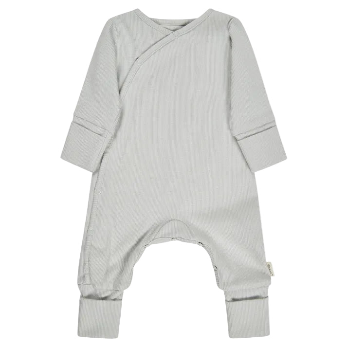 Rippjersey Baby Strampler - Silber - BergBiber GmbH
