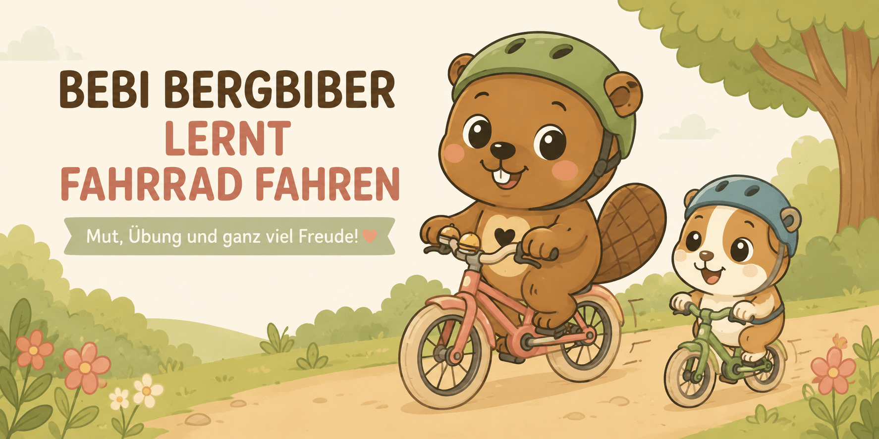 Bebi BergBiber lernt Fahrrad fahren 🚲🦫 - BergBiber GmbH