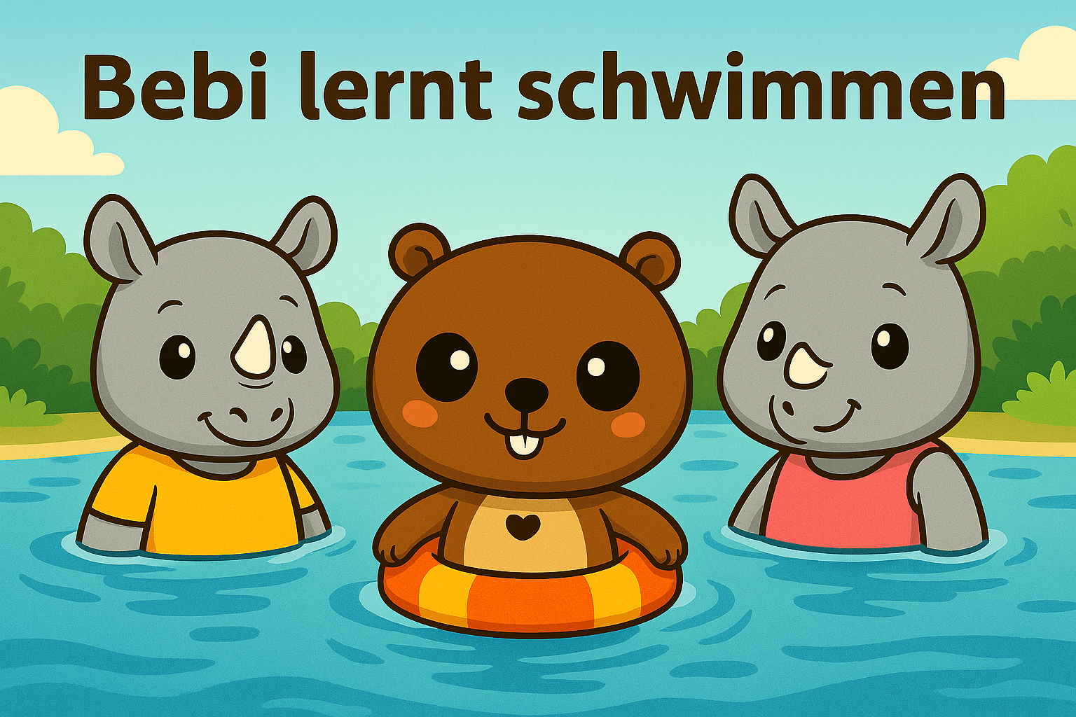 Bebi BergBiber lernt schwimmen - BergBiber GmbH