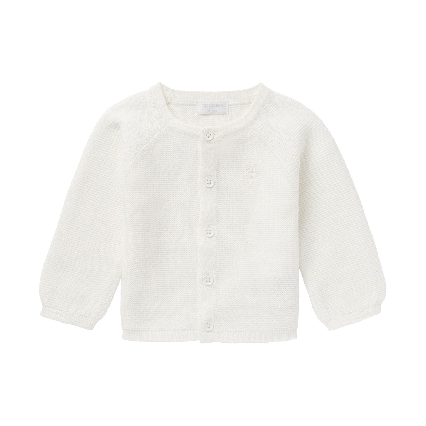 Unisex Cardigan gerippt Naga - Weiß