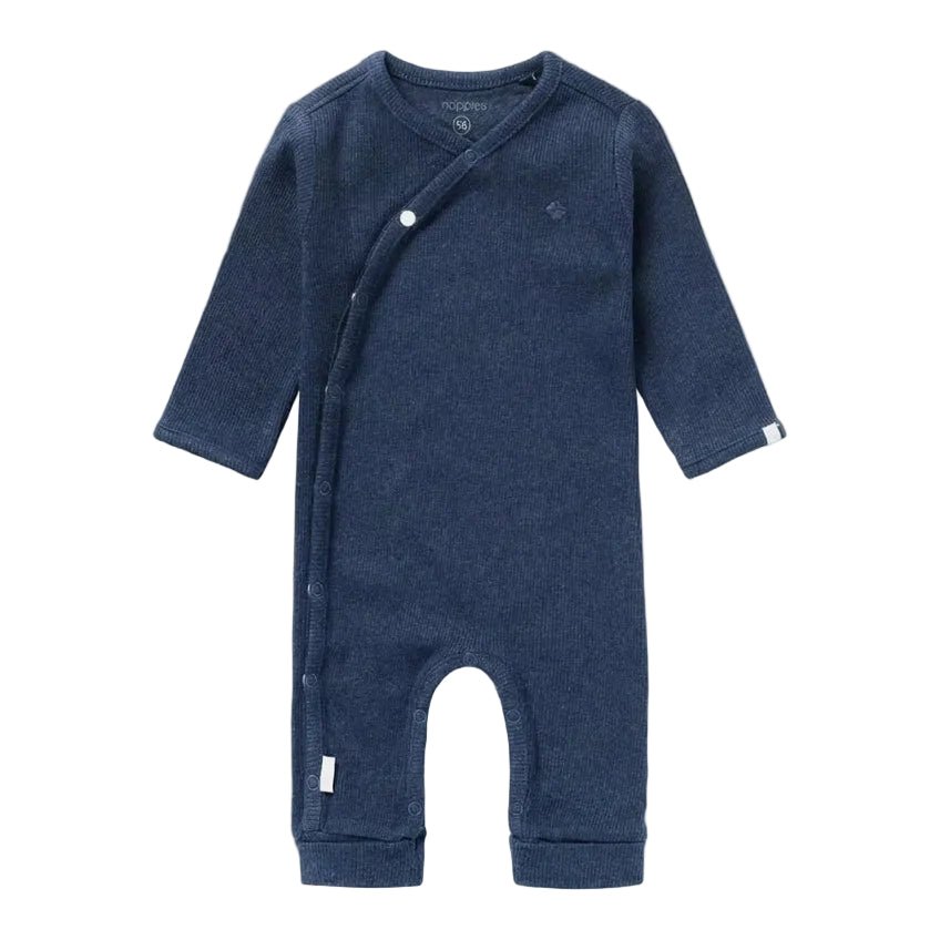 Noppies Strampler Nevis – Navy Melange – Vorderansicht #Farbe_Navy Melange