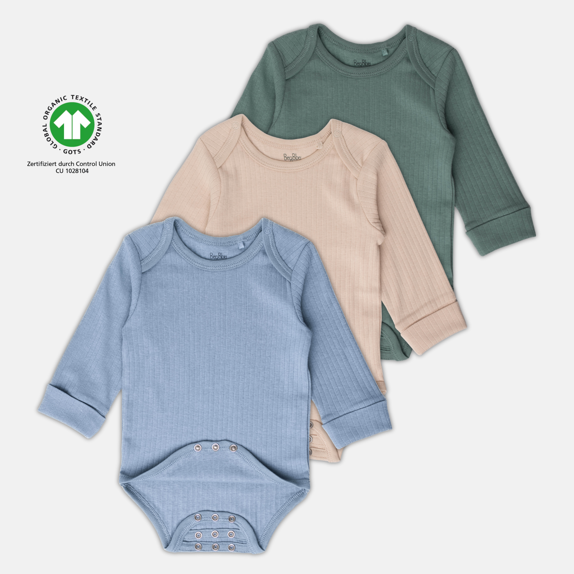 3er Set Langarm Body Junge (mitwachsend)