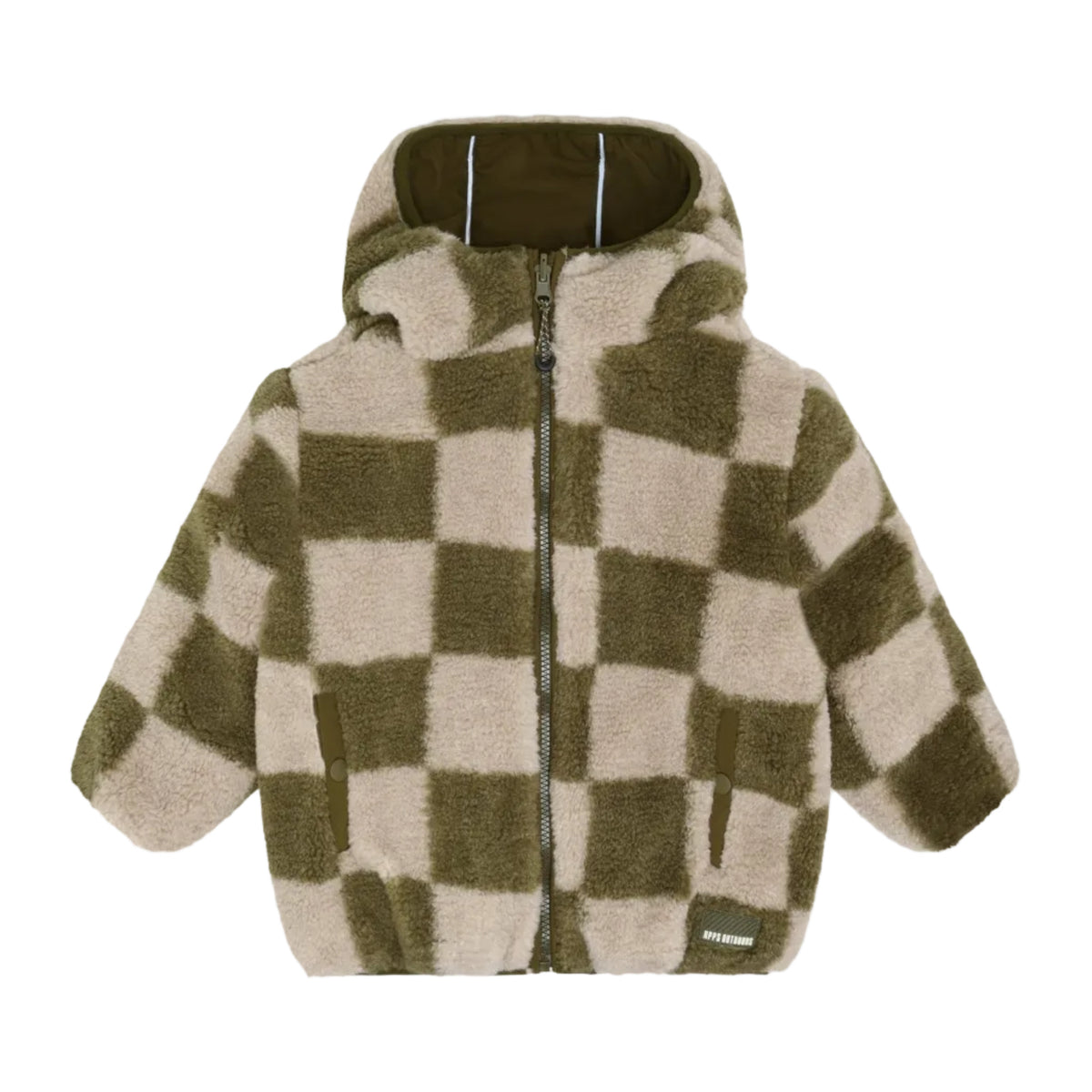 Noppies Wendejacke mit Teddyfleece – Dark Olive