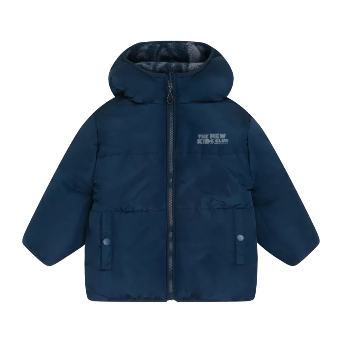 Noppies Wendejacke mit Teddyfleece &amp; Smiley-Print – Insignia Blue