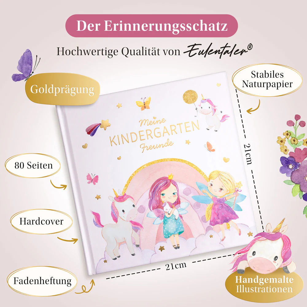 Eulentaler - Freundebuch Kindergarten Einhorn