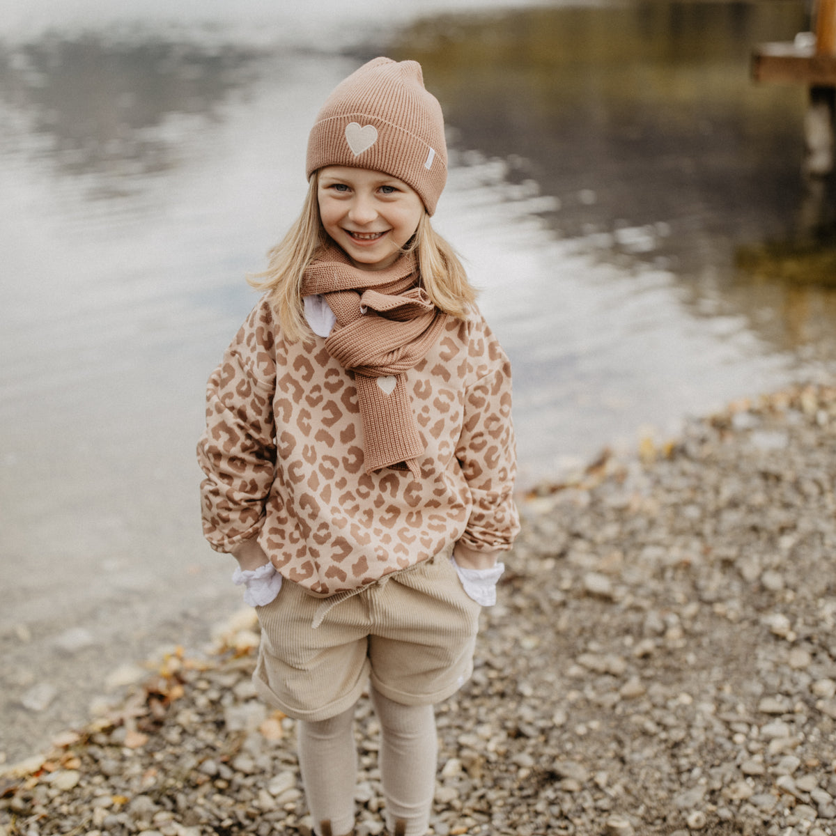 Pullover mit dunklem Leoprint für Kinder – Bild 2