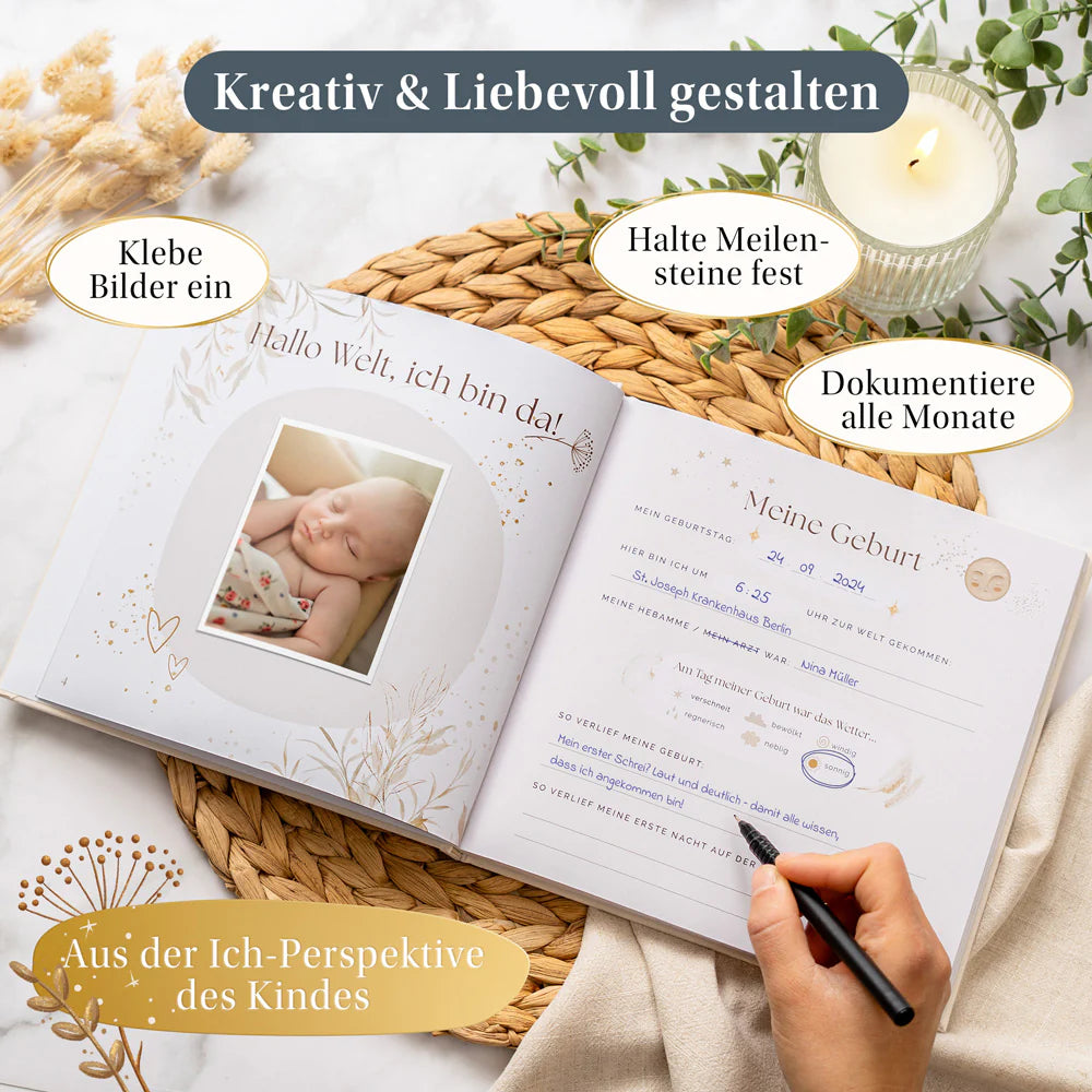 Eulentaler - Babyalbum Scandi Pure (Leinen)