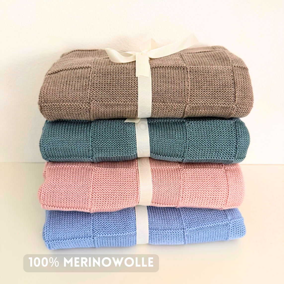 Strickdecke - 100% Merinowolle