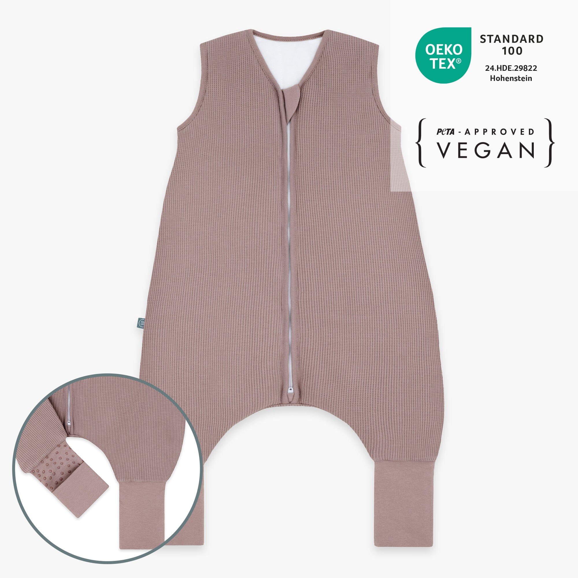 emma & noah Schlafsack mit Umschlag-Fuß 2.5 TOG Essential Berry – Produktansicht