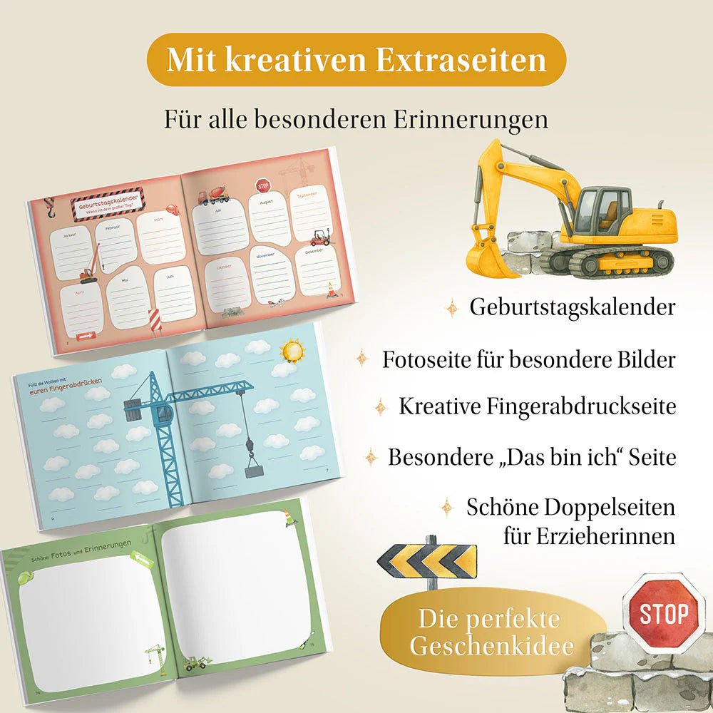 Freundebuch Kindergarten Bagger - BergBiber GmbH