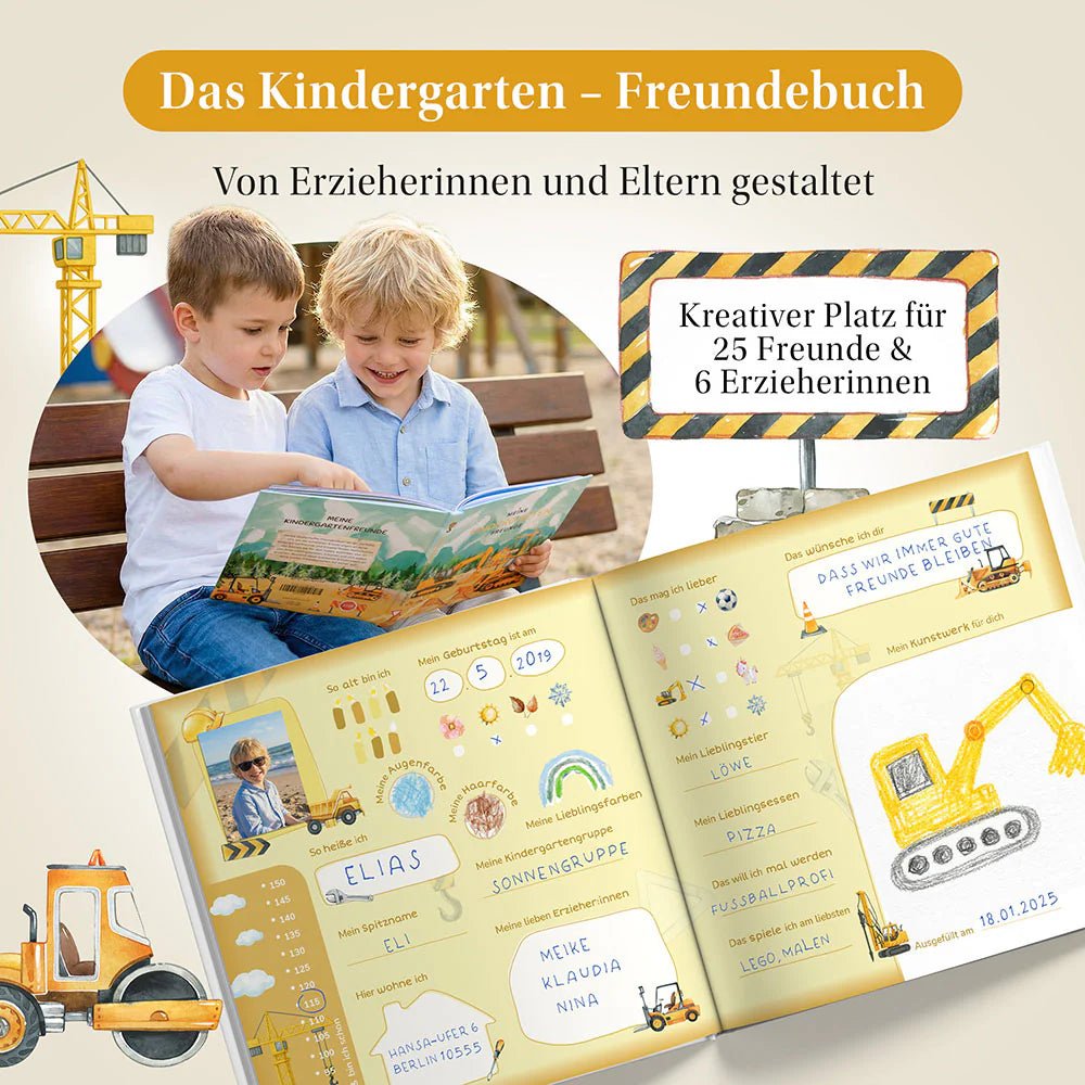 Freundebuch Kindergarten Bagger - BergBiber GmbH