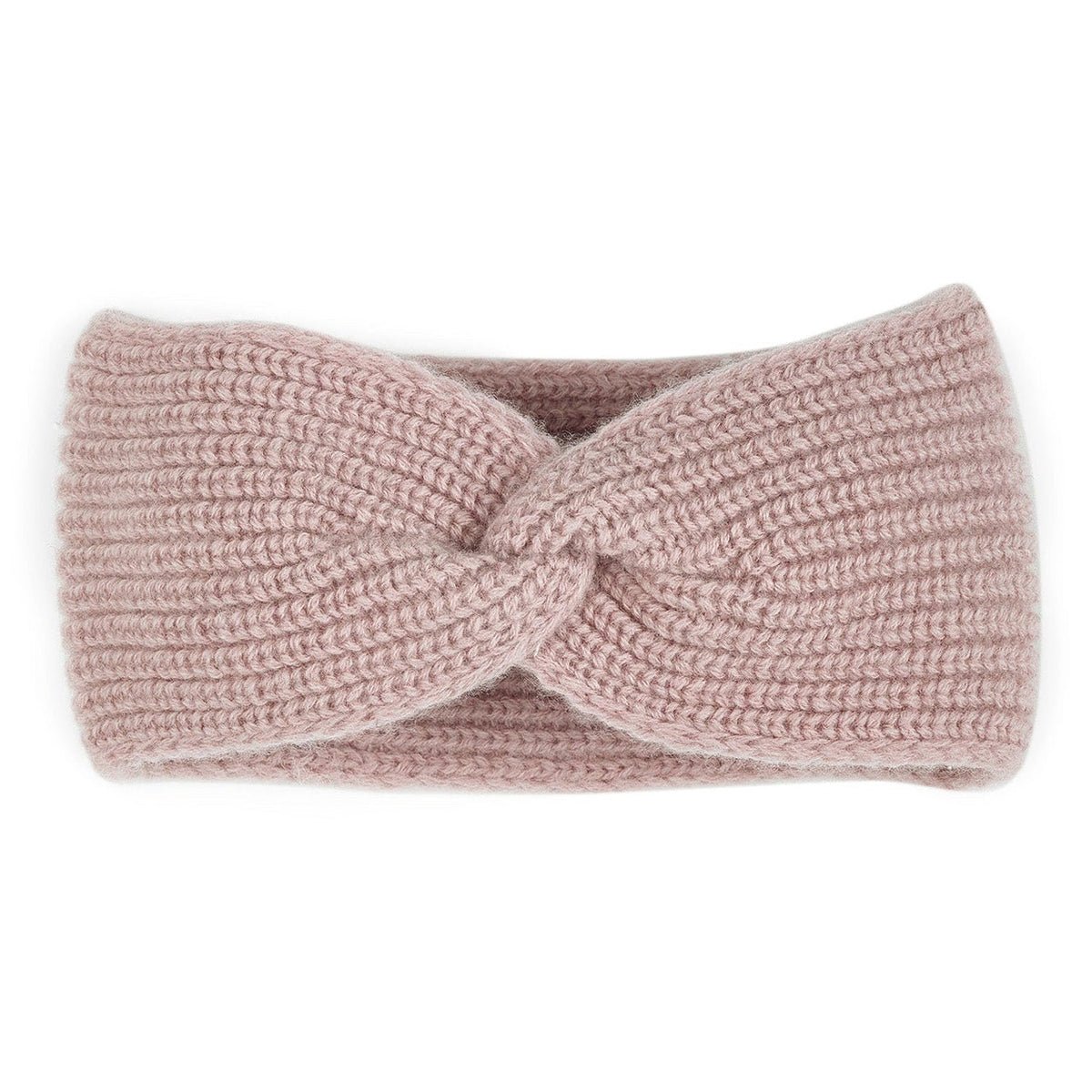 Halfen Kinder-Stirnband aus Cashmere-Merino in Altrose – Vorderansicht