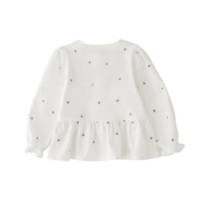 iDO Bluse in Weiß mit Herz-Details - BergBiber GmbH