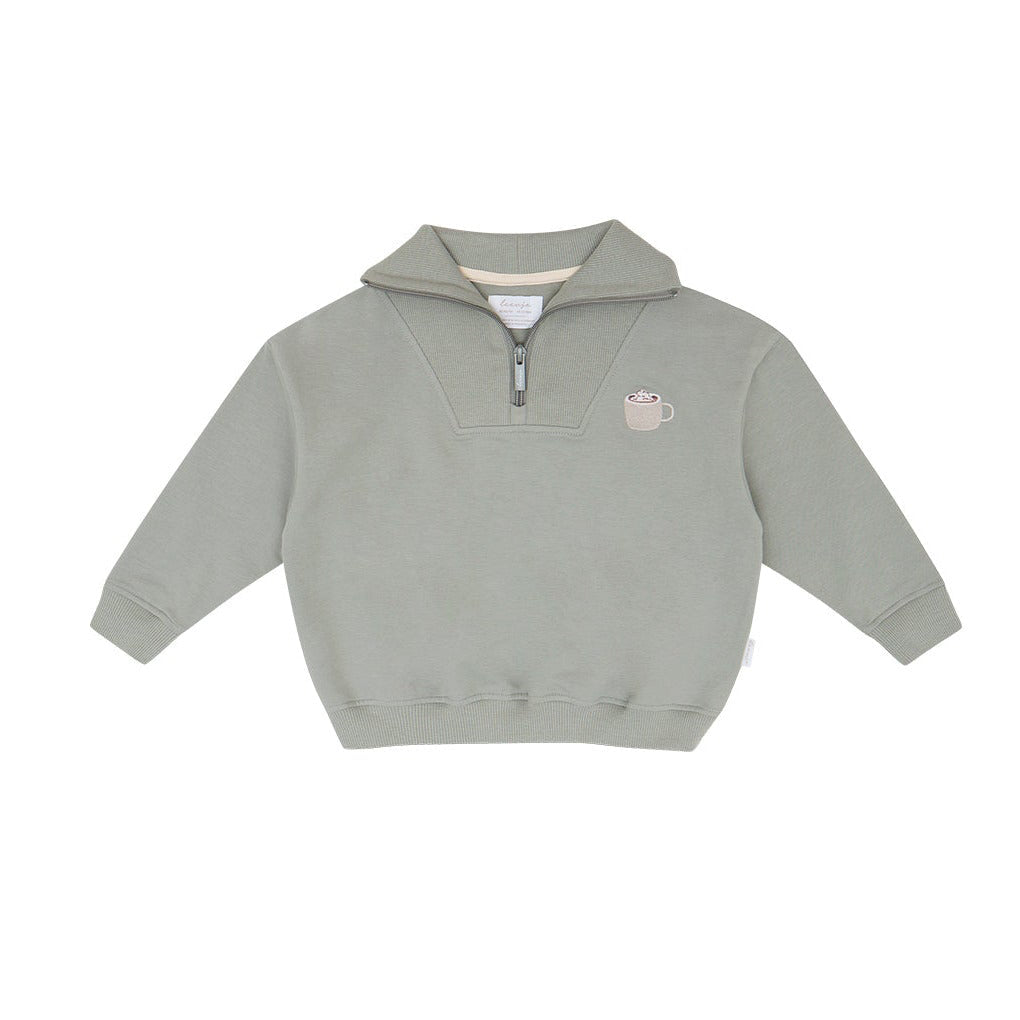 Troyer-Pullover mit Half-Zip „Cocoa“ – Produktansicht