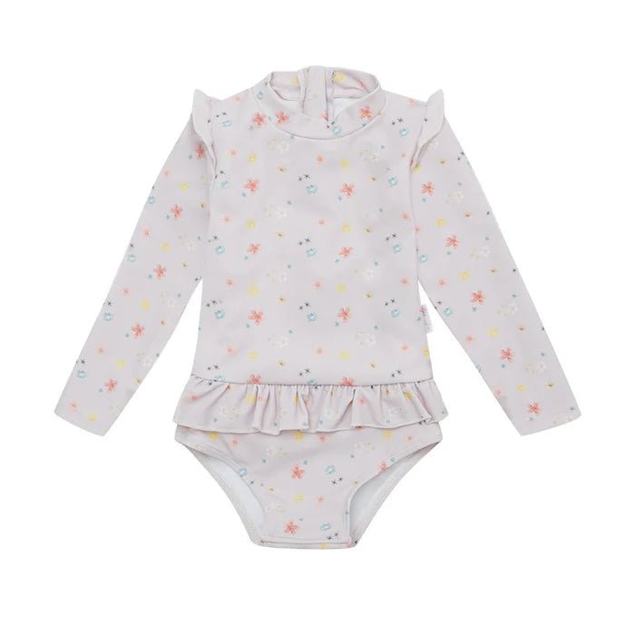 Long - Sleeved Swimsuit Flowers - BergBiber GmbH