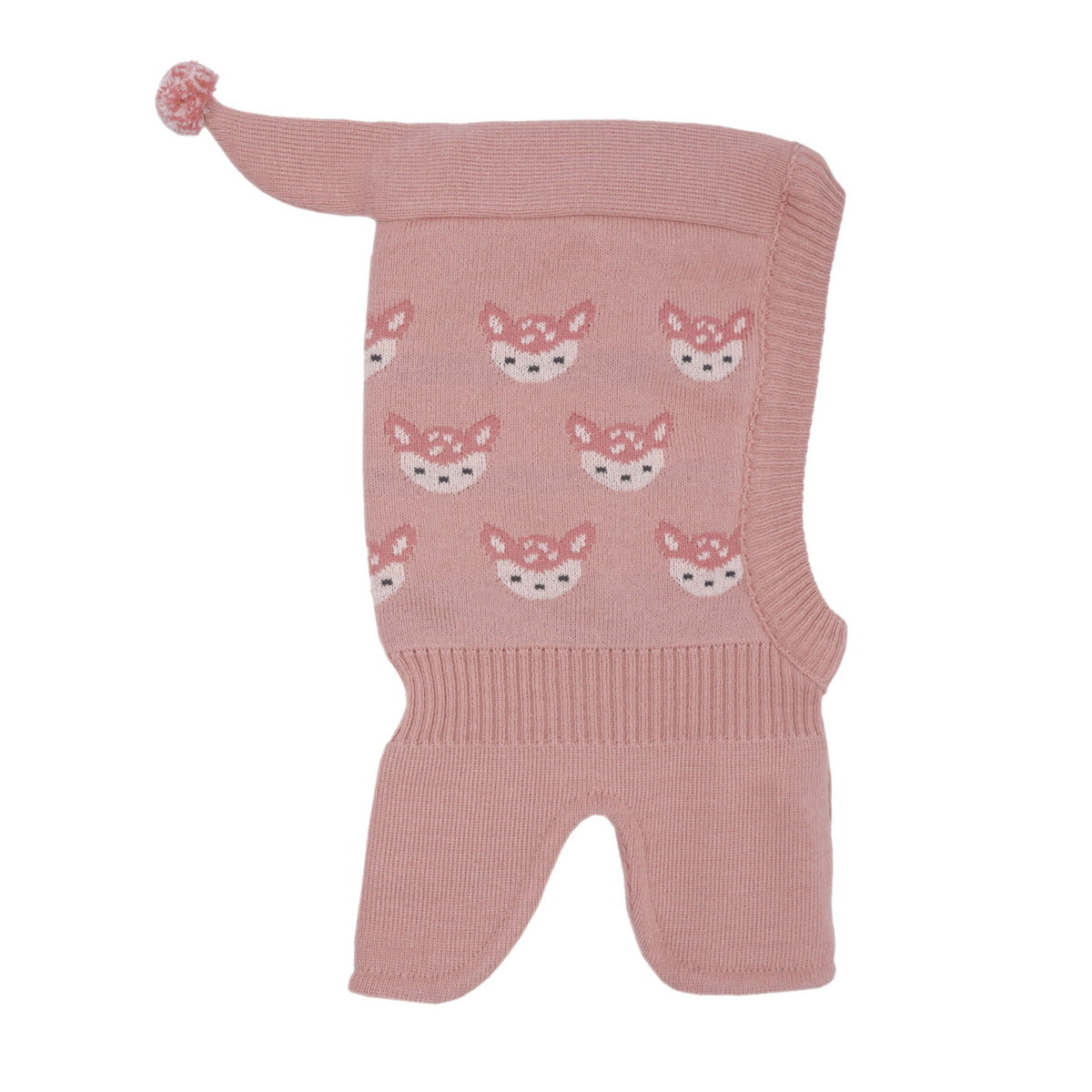Mini-Schlupfmütze Reh Rose tan – Seitenansicht