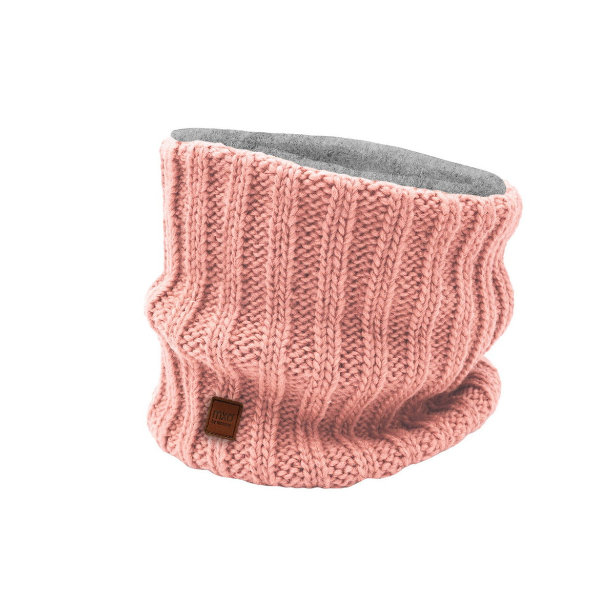 Kids Tube-Schal Rippstrick Ash rose – Detailansicht