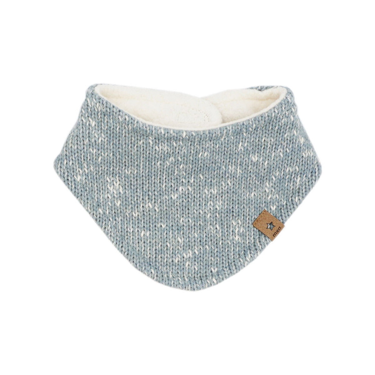 Baby-Dreiecktuch mit Teddyfutter Bluemeliert – Produktansicht