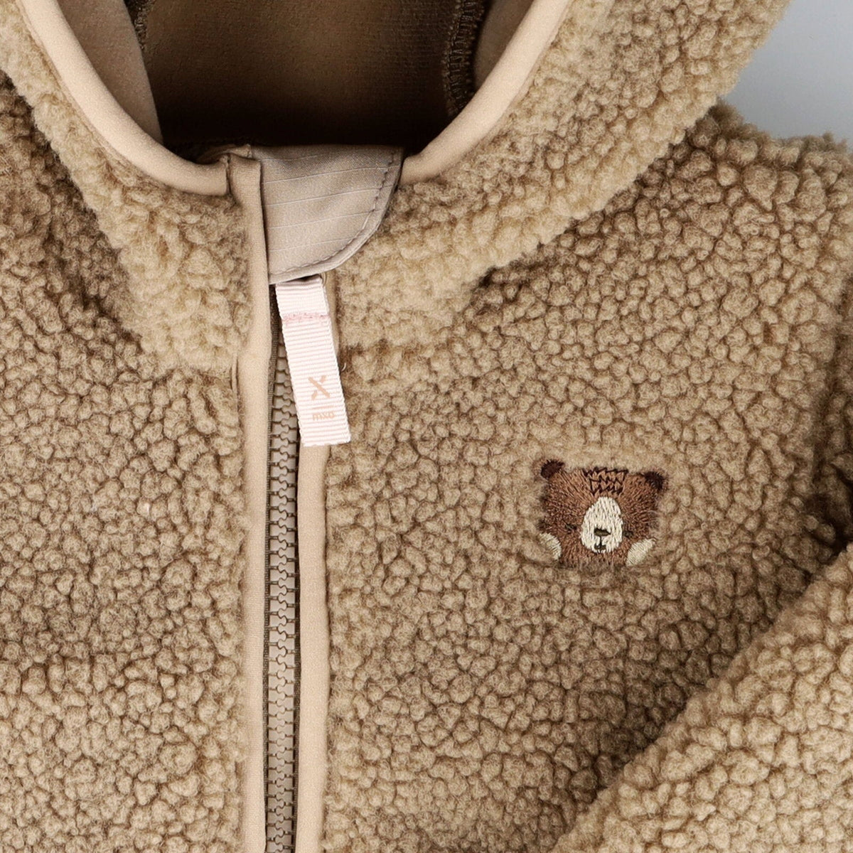 maximo Baby-Sherpaoverall mit Bärenohren – Flanell