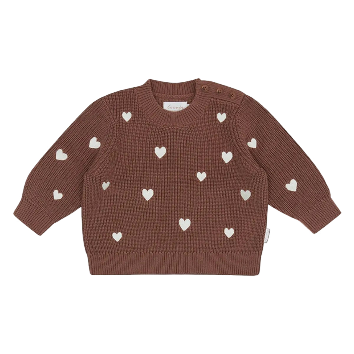 Mini-Me Chunky-Strickpullover „Hearts“ Kinder – Bild 1