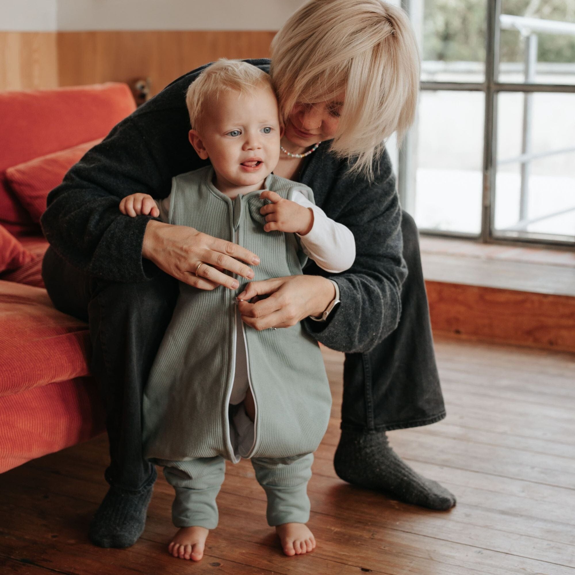 emma & noah Schlafsack mit Umschlag-Fuß 2.5 TOG Essential Mint – Ansicht 2